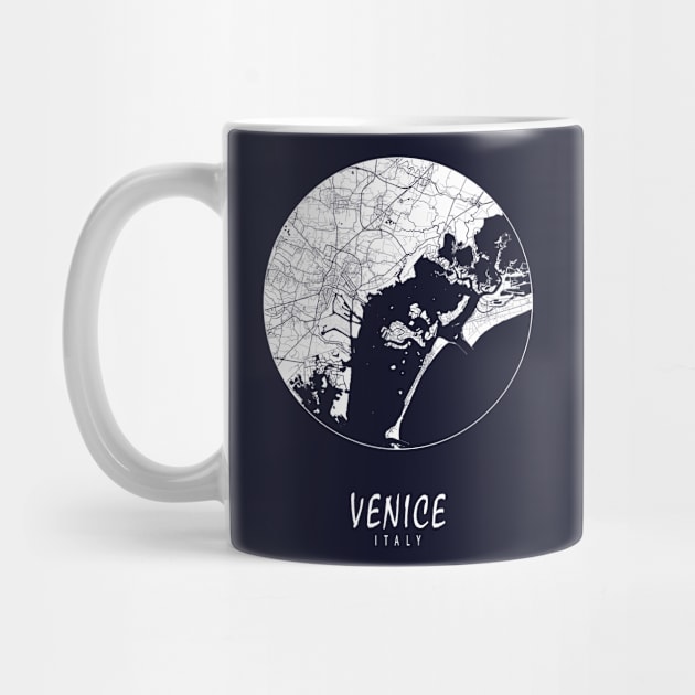 Venice, Italy City Map - Full Moon by deMAP Studio